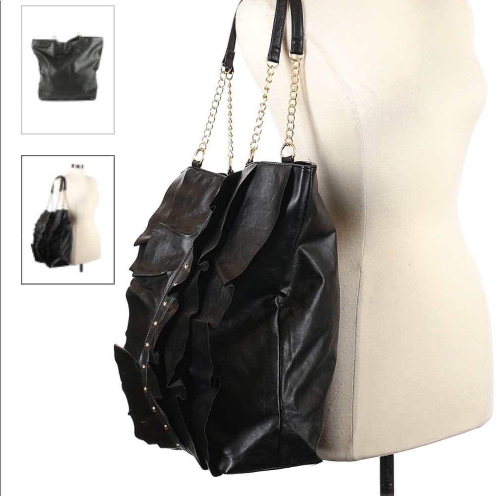 DSW Large Ruffle Tote - Picture 2 of 2